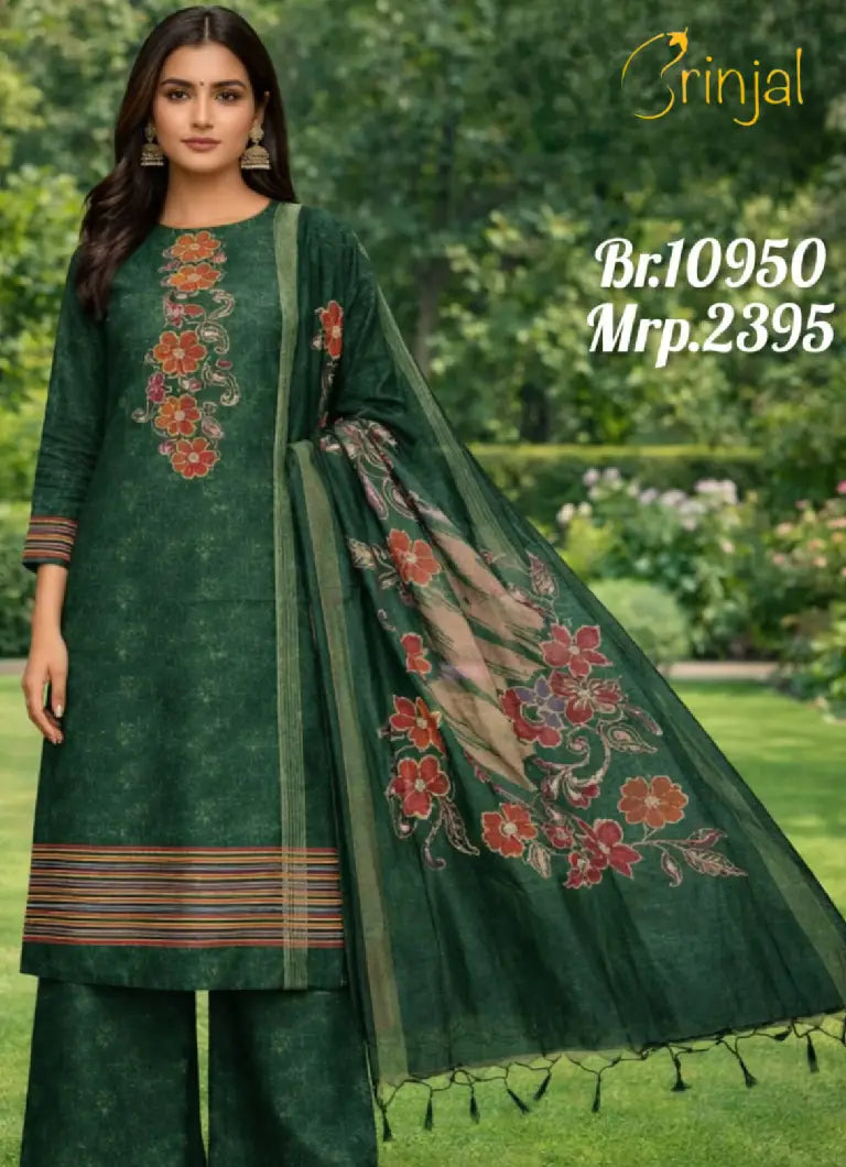 Floral Premium Unstitched Suit Set