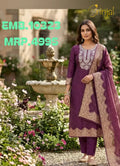 Brinjal Luxury Woven Tissue Silk Unstitched Suit – Deep Magenta