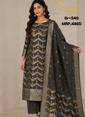 Brinjal Handwoven Tissue Silk Unstitched Suit