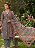 Floral Cotton Silk Suit Se