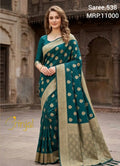 Peacock Green Art Silk Zari Weaving Saree