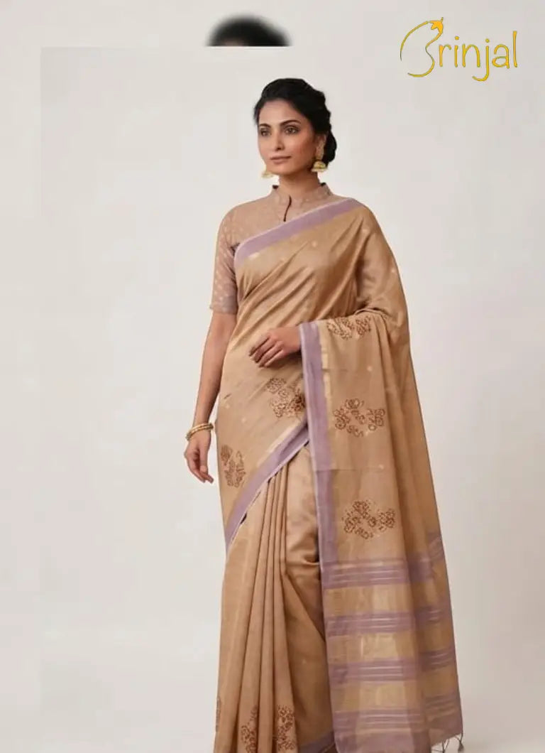 Chanderi Tussar Silk Saree