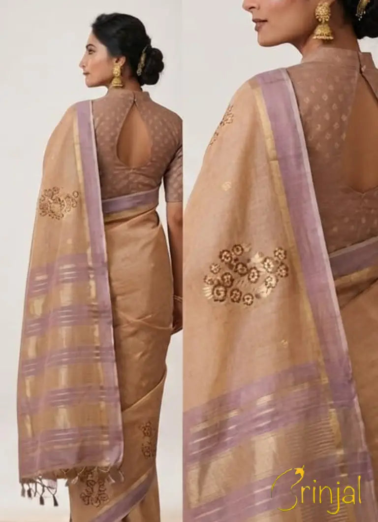 Chanderi Tussar Silk Saree