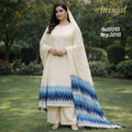 lvory Elegance Chanderi Cotton Unstitched Suit Set