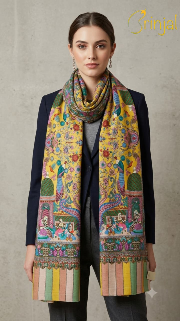 kalamkari style shawl