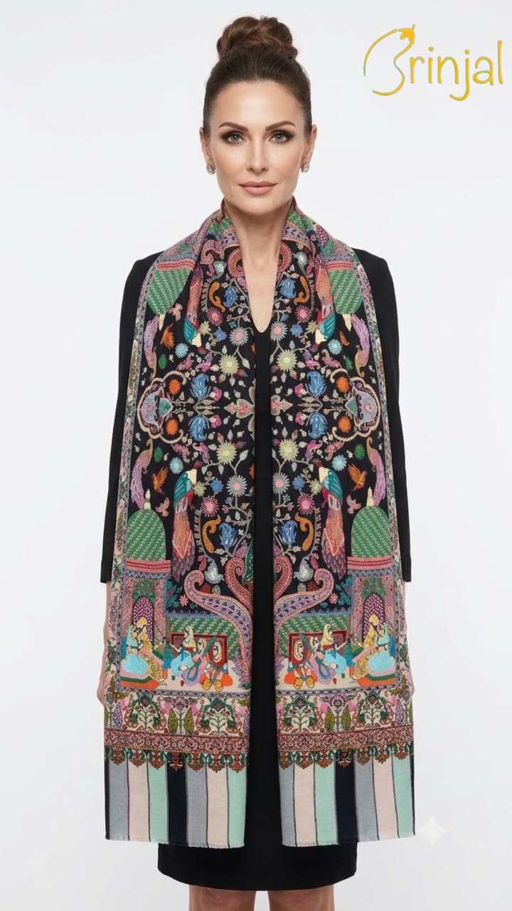 kalamkari style shawl