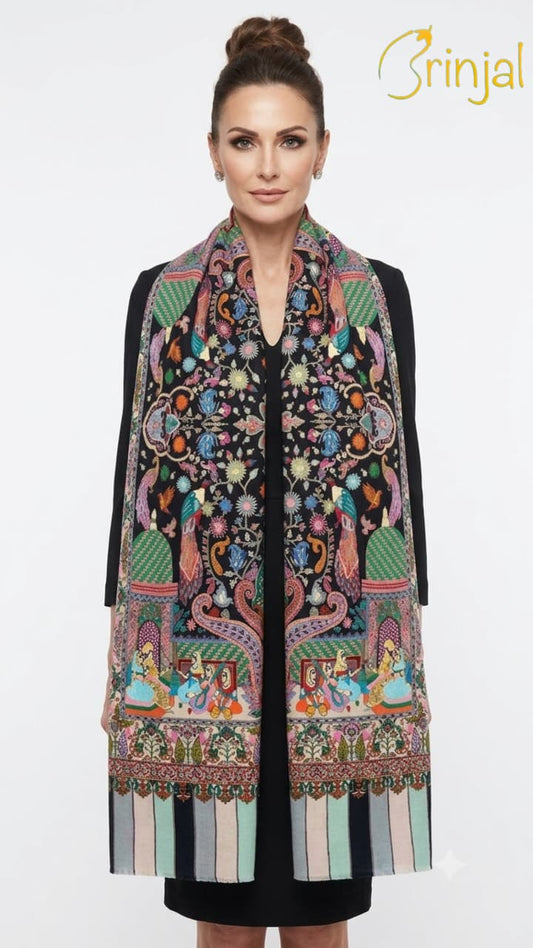 kalamkari style shawl