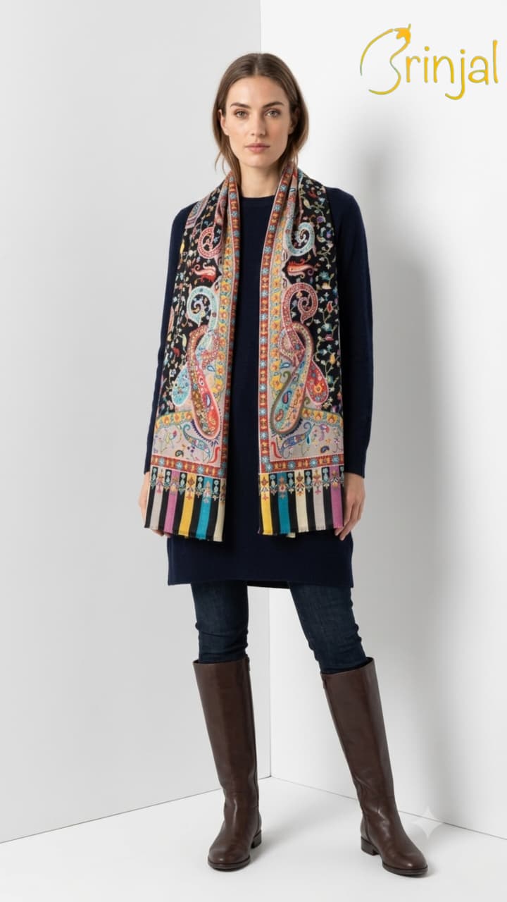 kalamkari style shawl