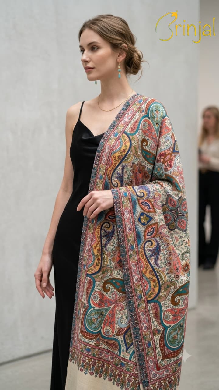kalamkari style shawl