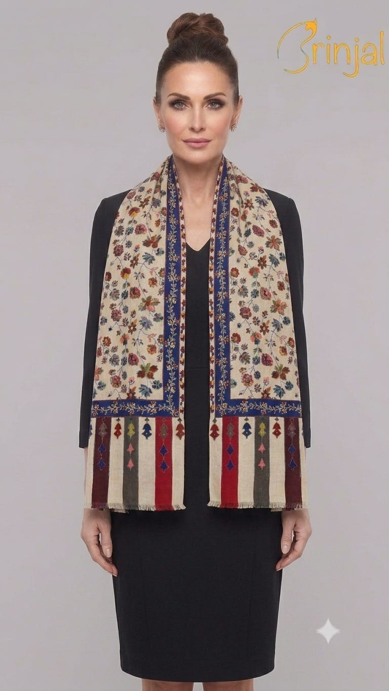 Pure silk by wool stole