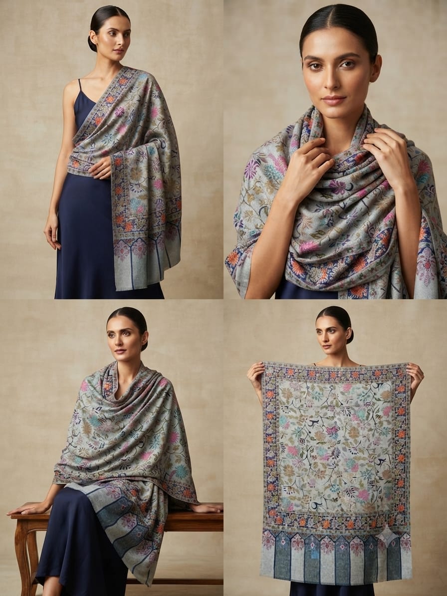 Pure silk by wool stole