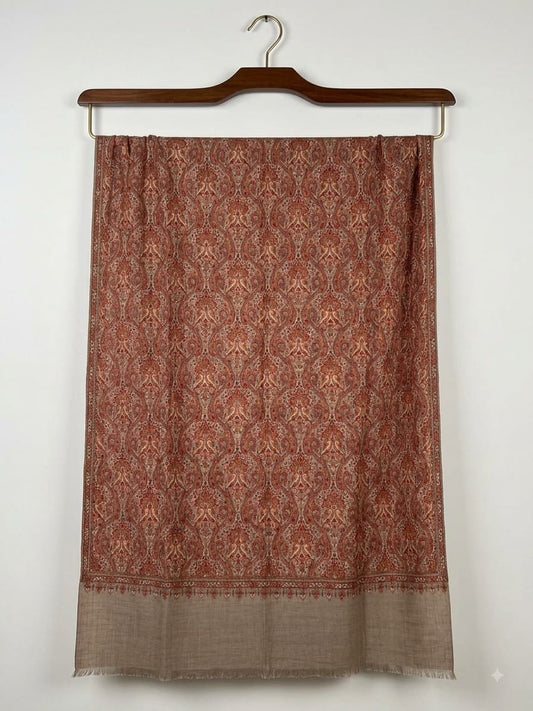 Pure silk by wool shawl