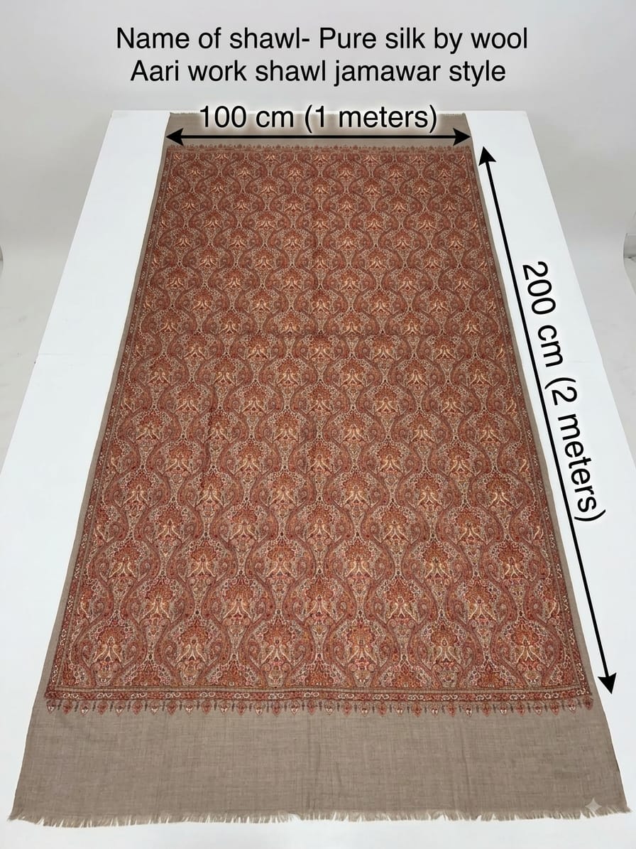 Pure silk by wool shawl