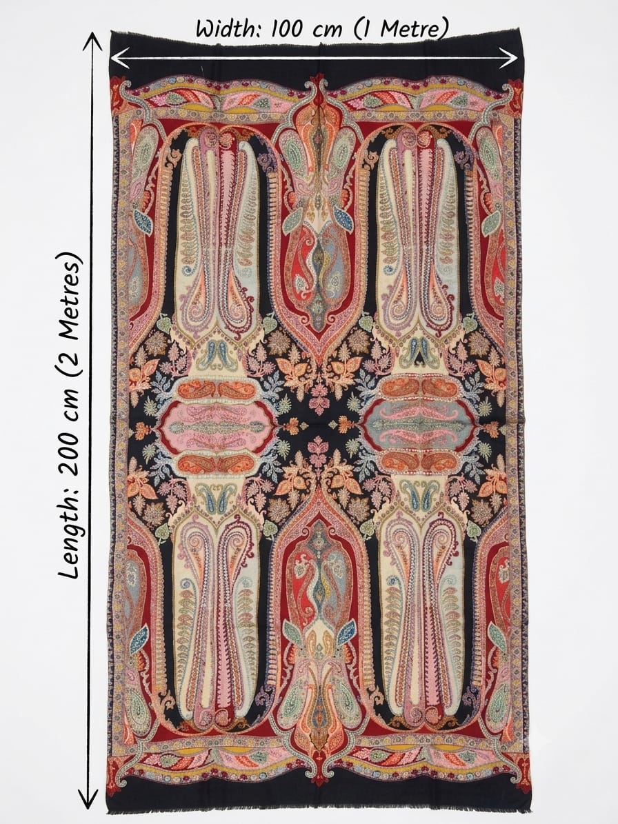 Pure silk by wool shawl