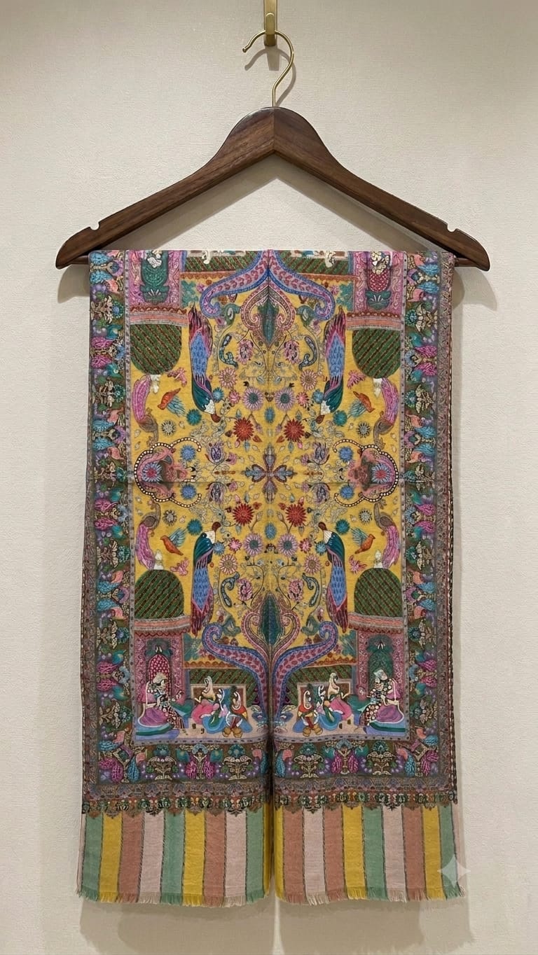 kalamkari style shawl