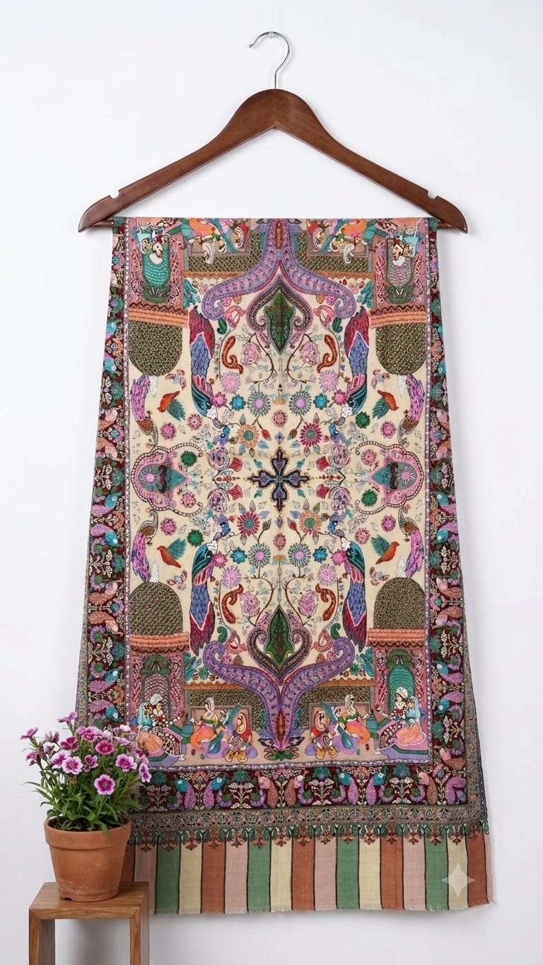kalamkari style shawl
