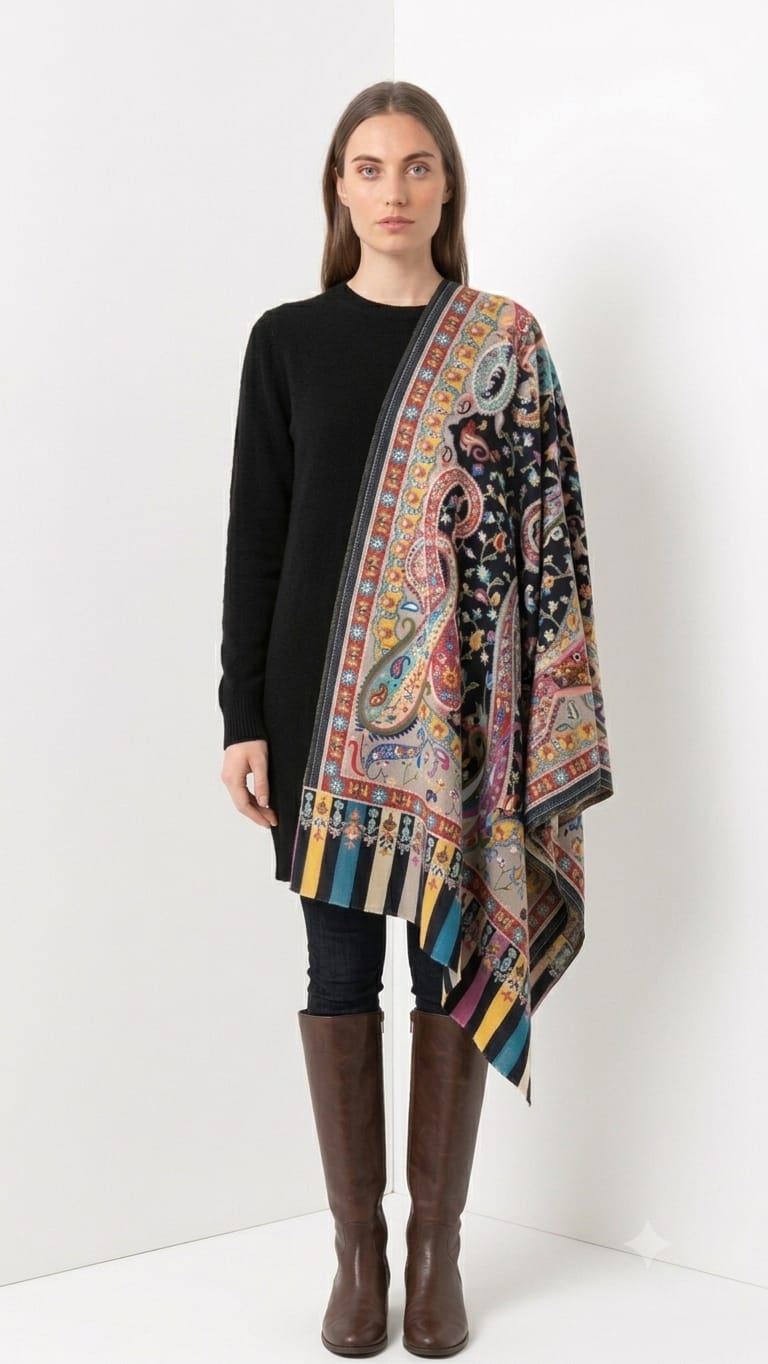 kalamkari style shawl