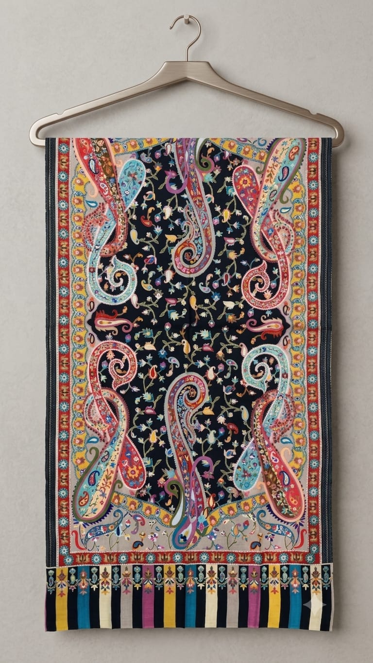kalamkari style shawl