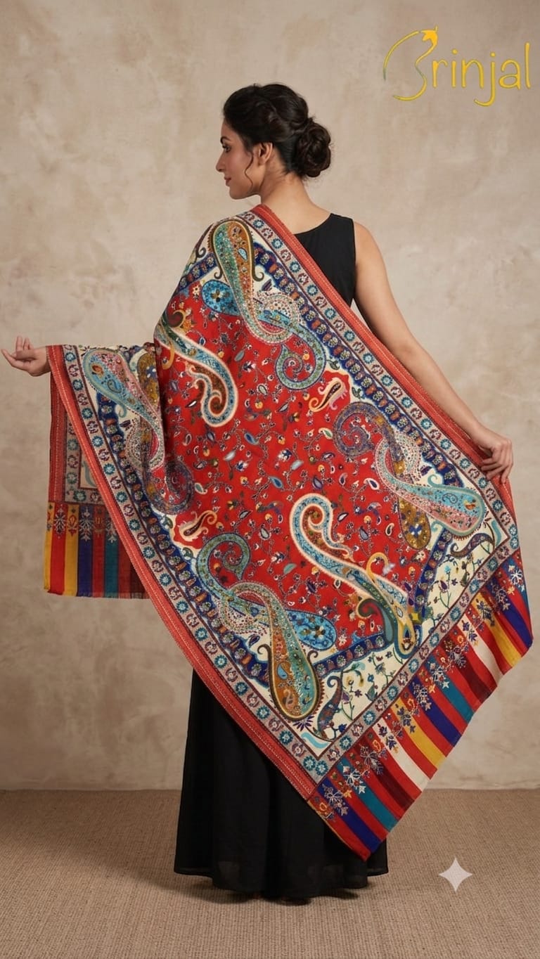 kalamkari style shawl