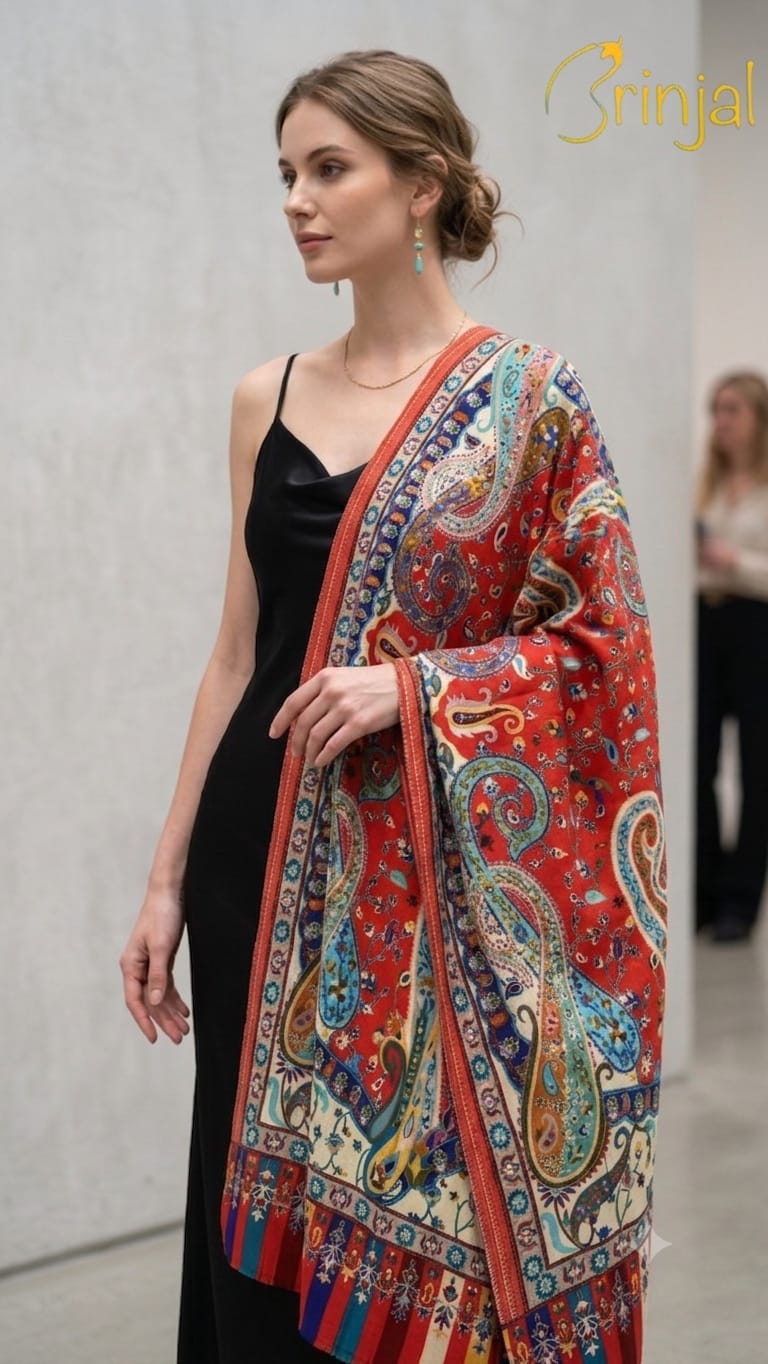 kalamkari style shawl