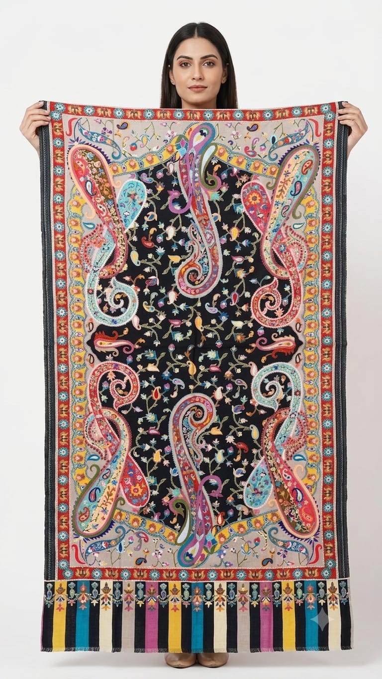 kalamkari style shawl
