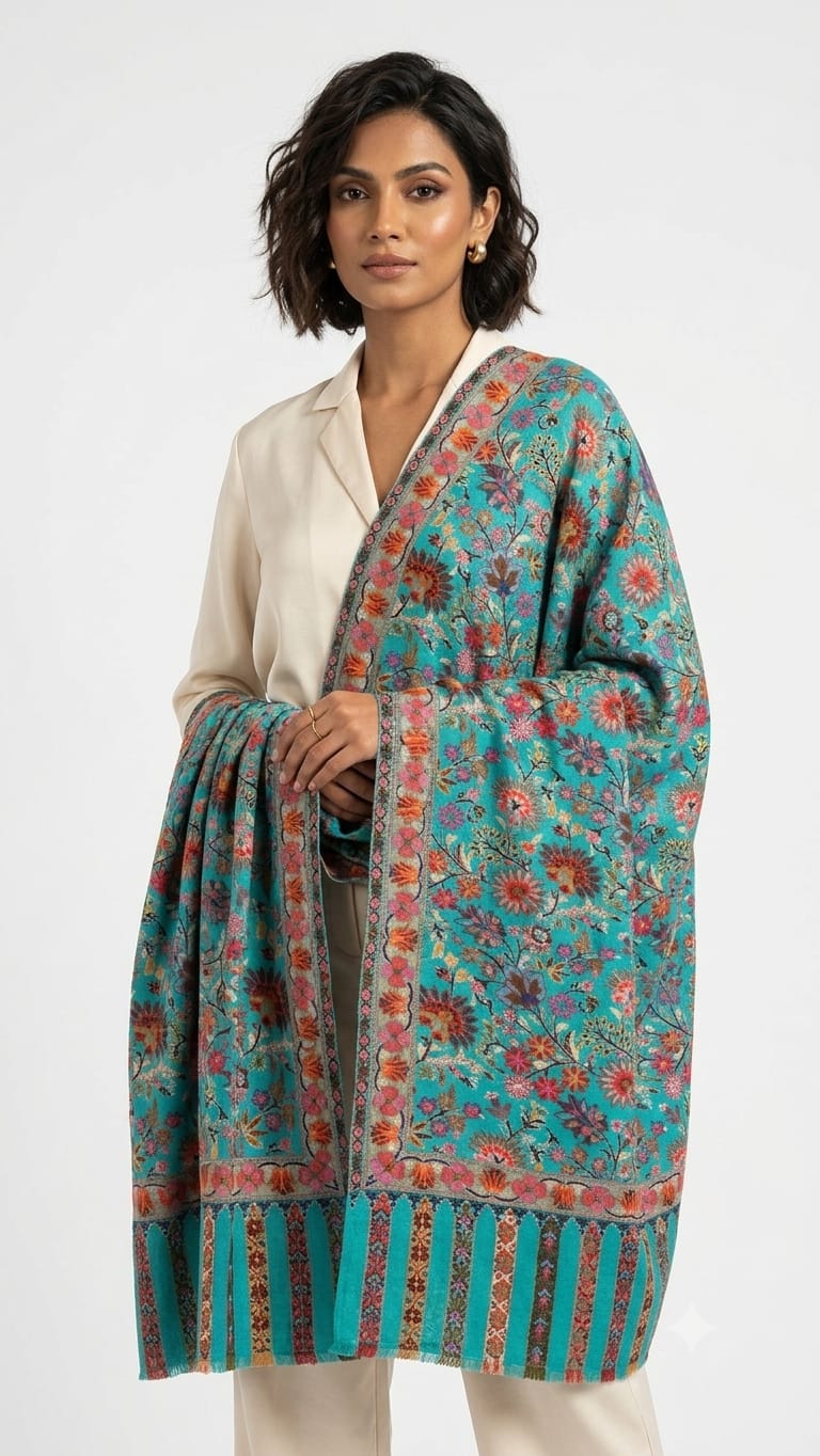 kalamkari style shawl