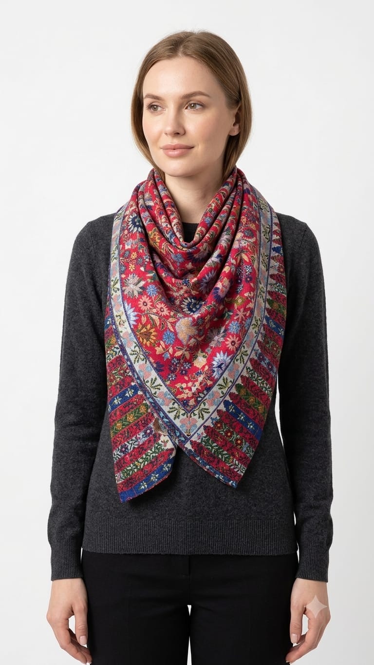kalamkari style shawl
