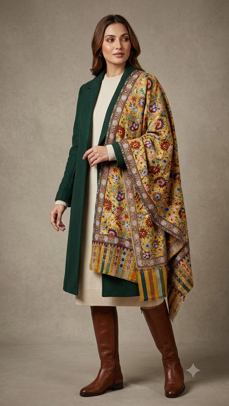 kalamkari style shawl