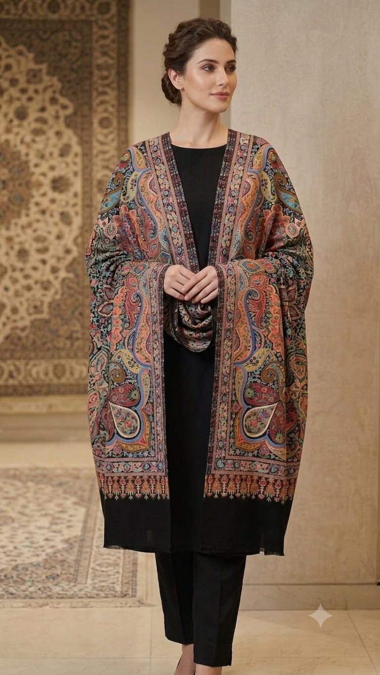 kalamkari style shawl