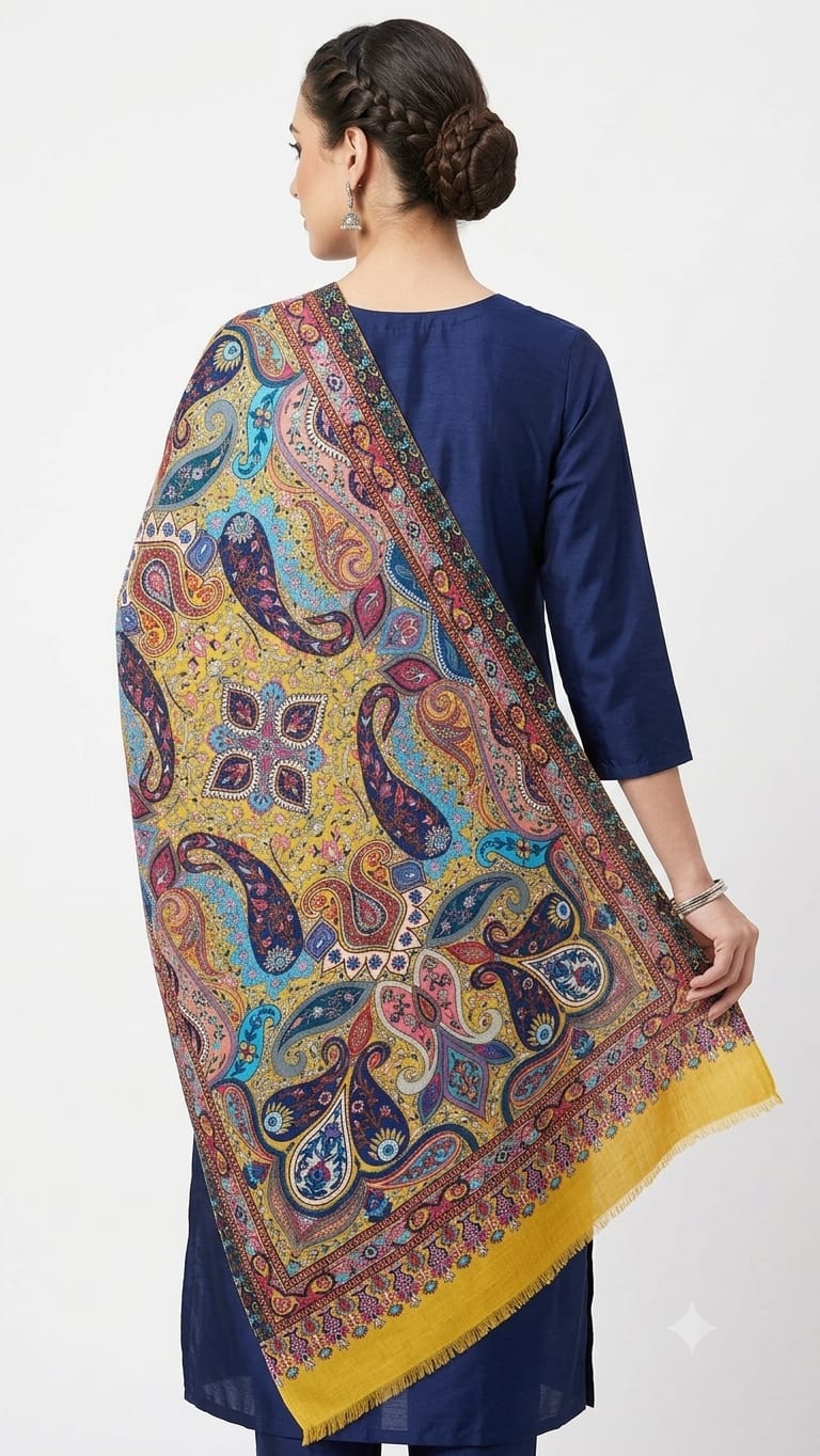 kalamkari style shawl