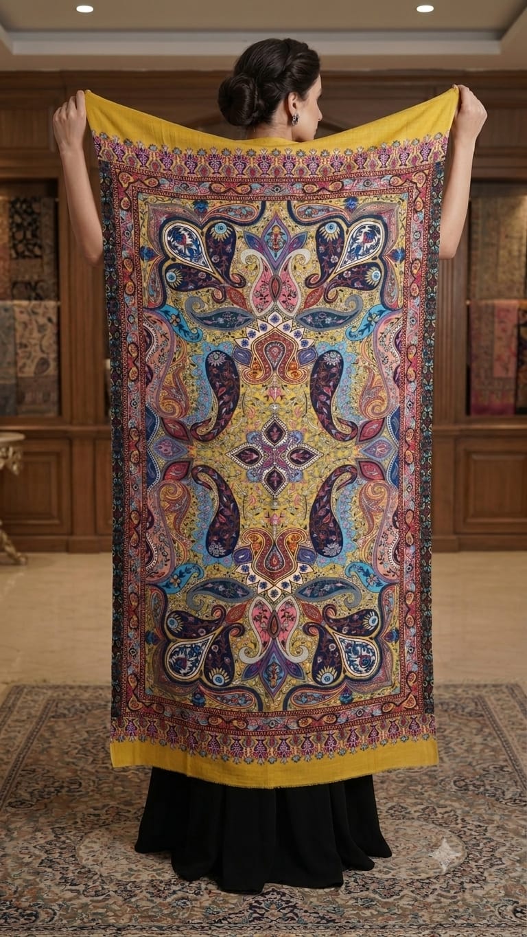 kalamkari style shawl