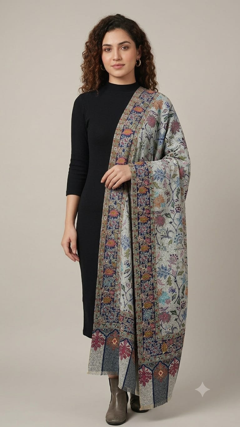 kalamkari style shawl