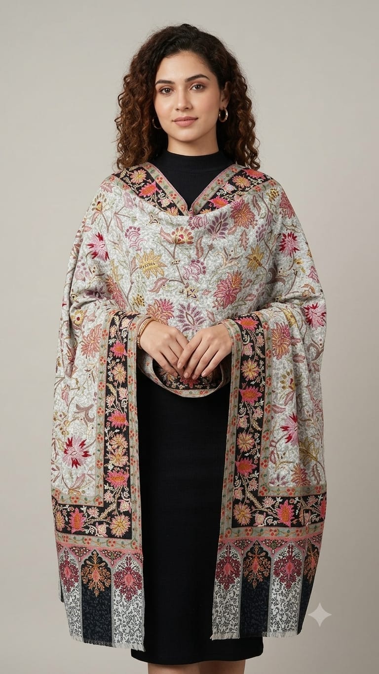 kalamkari style shawl