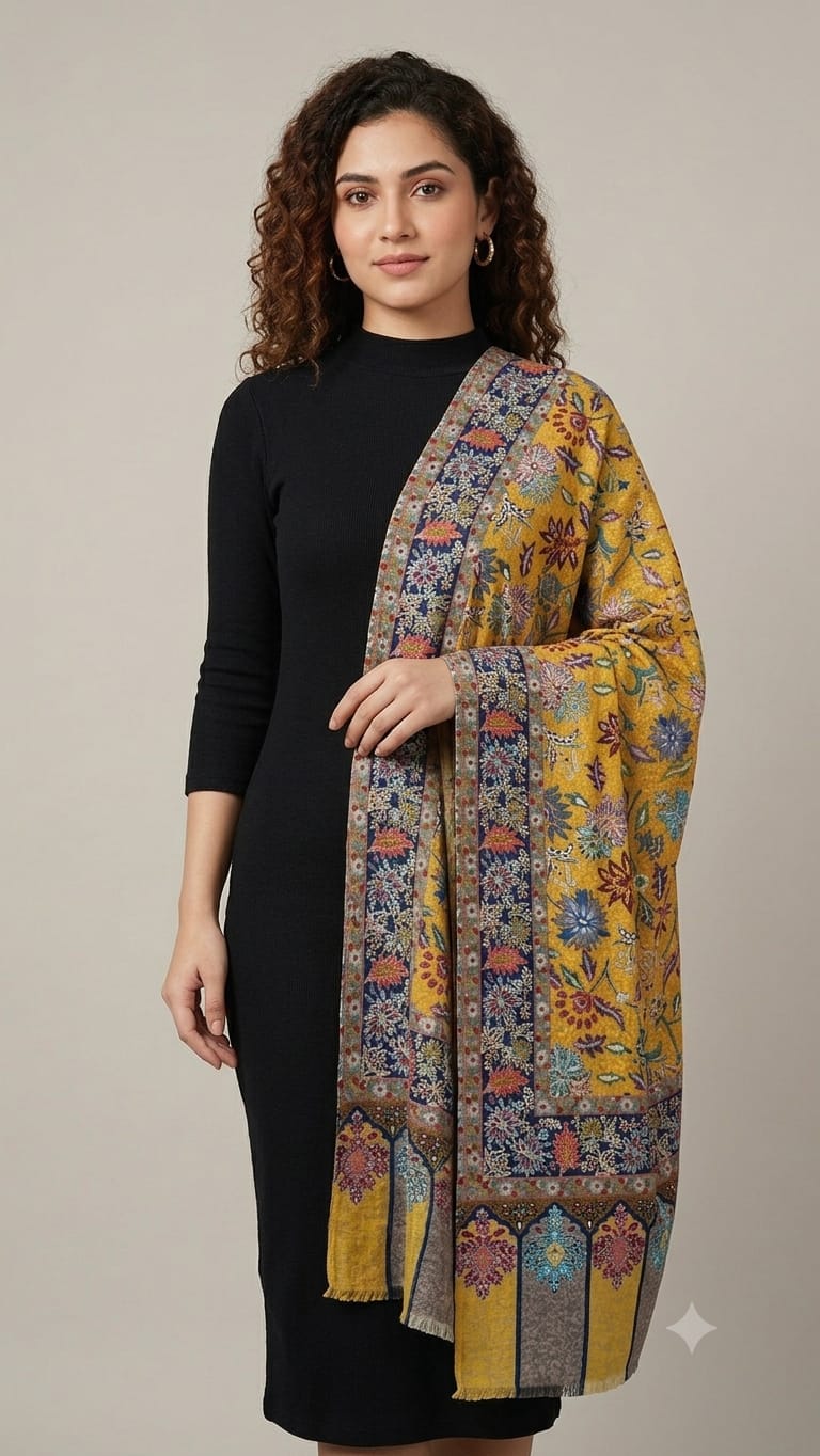 kalamkari style shawl