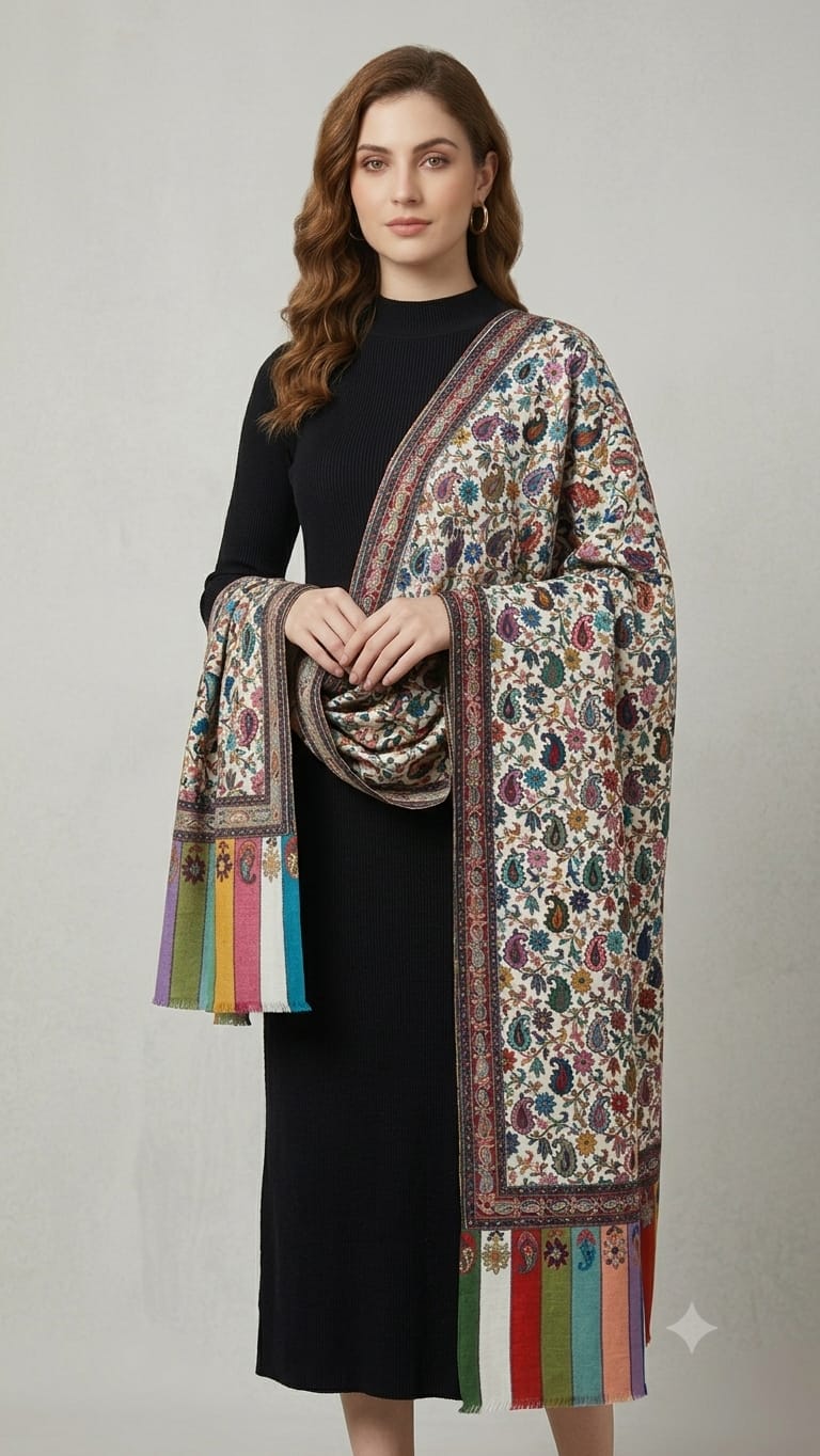 kalamkari style shawl