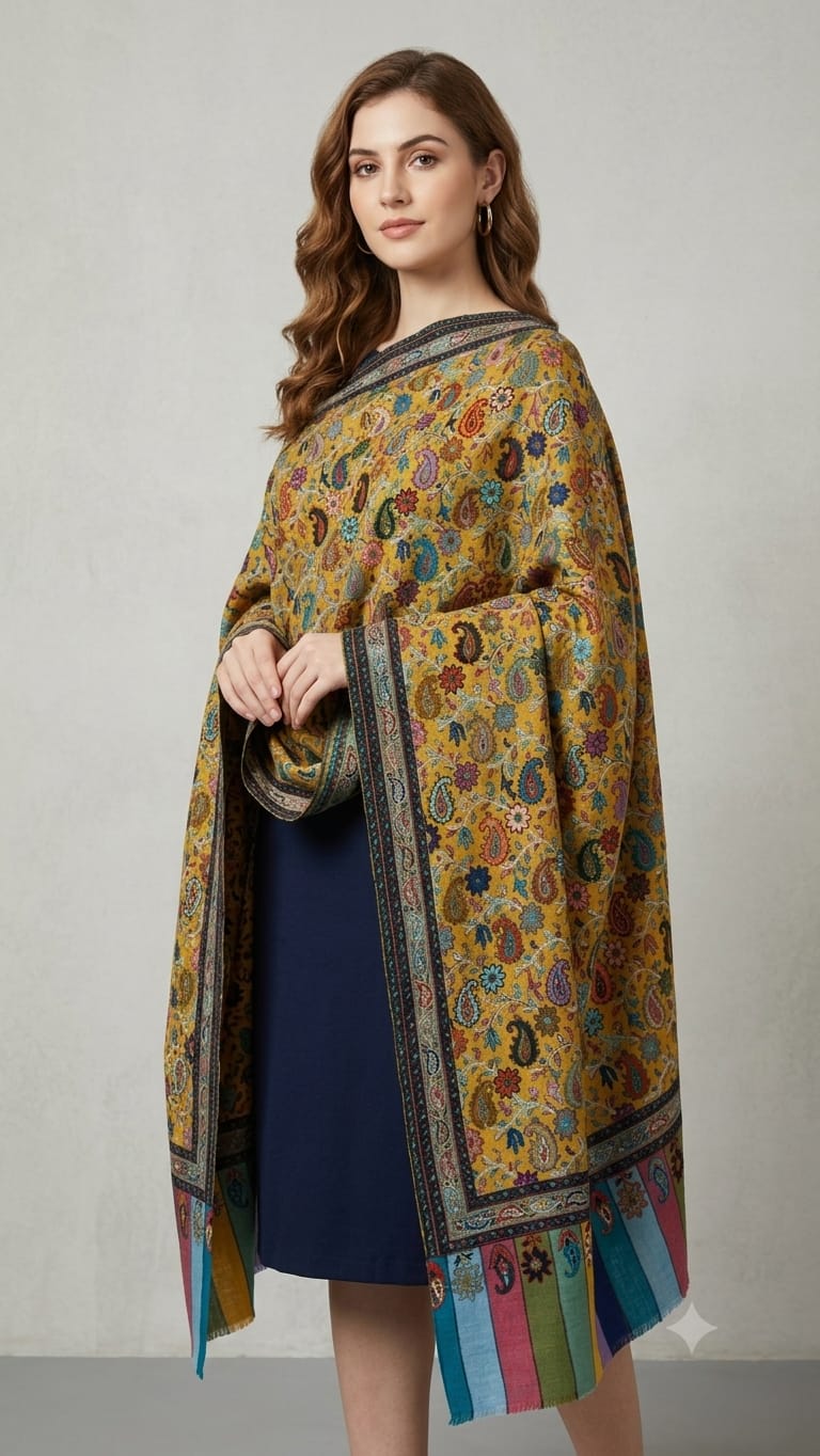 kalamkari style shawl