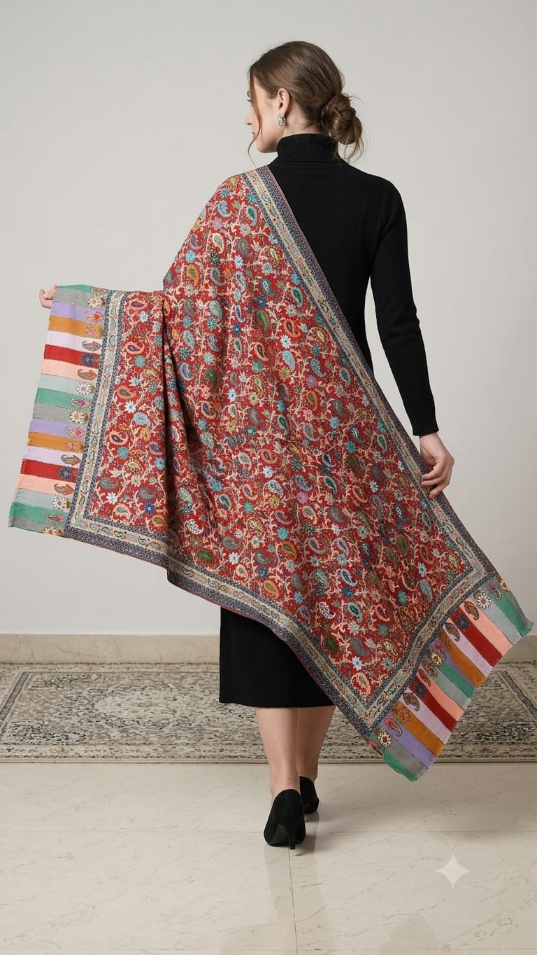 kalamkari style shawl