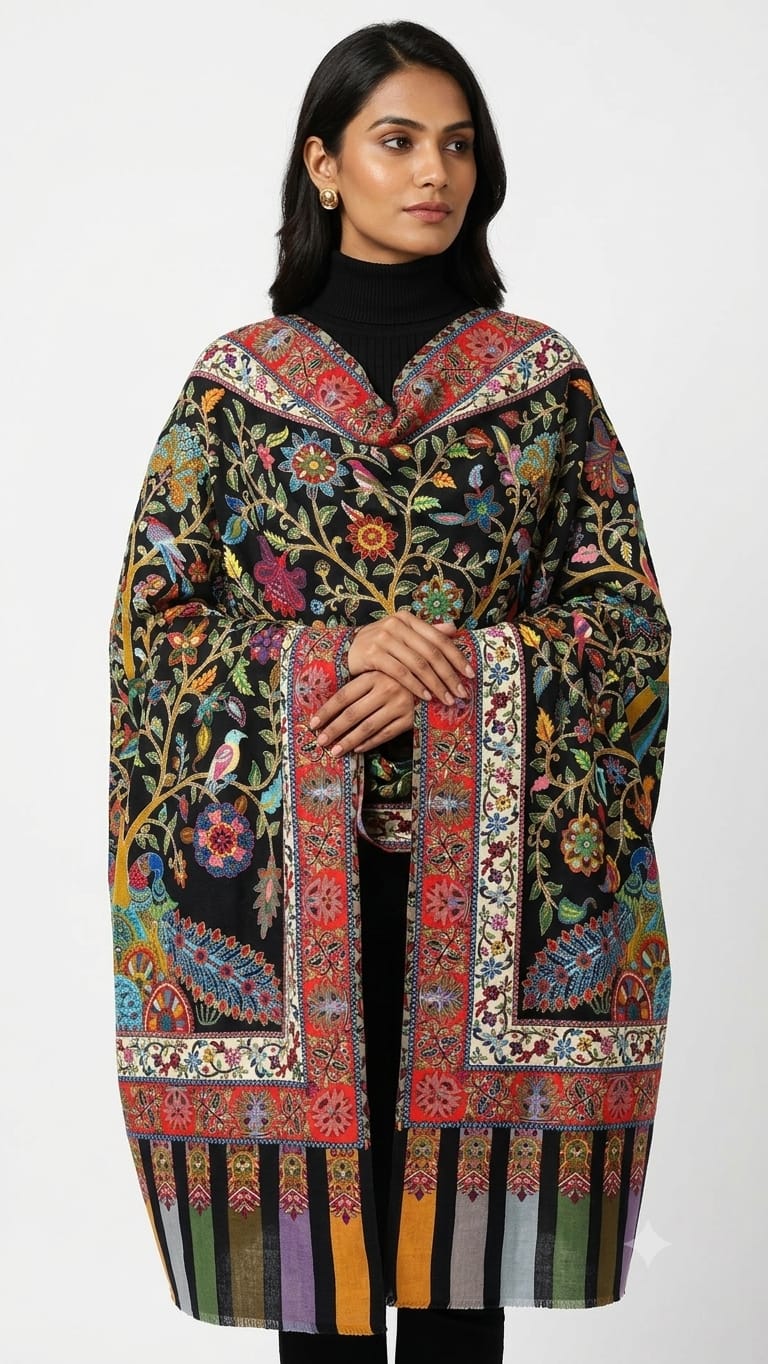 kalamkari style shawl