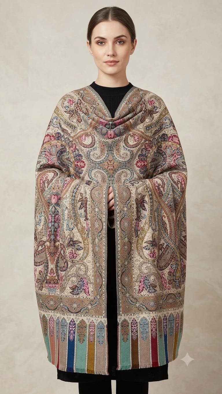 kalamkari style shawl