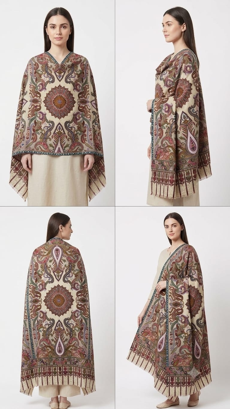 Pure silk by wool stole