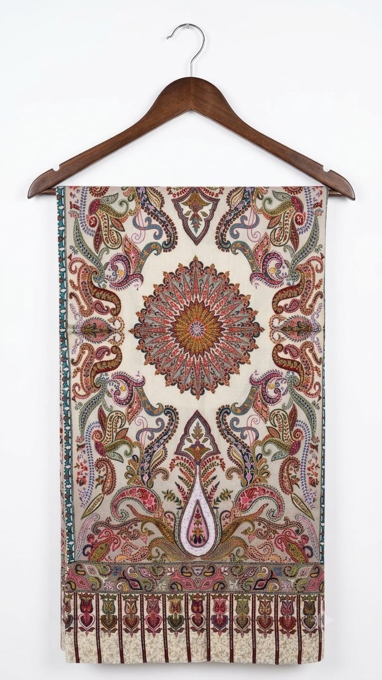 Pure silk by wool stole