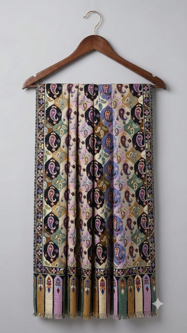 Pure silk by wool stole