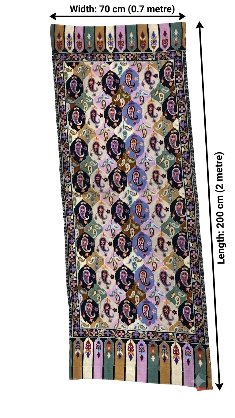 Pure silk by wool stole