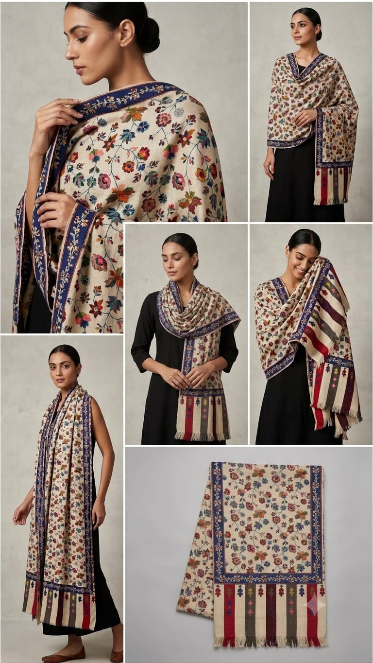 Pure silk by wool stole