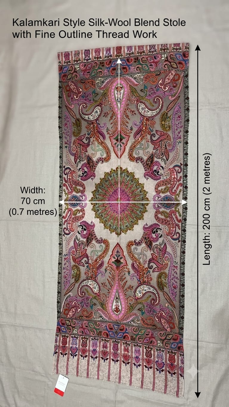Pure silk by wool stole