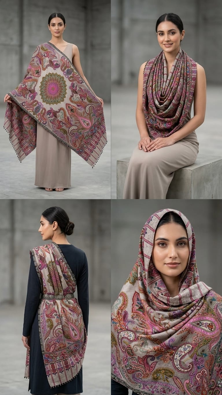 Pure silk by wool stole
