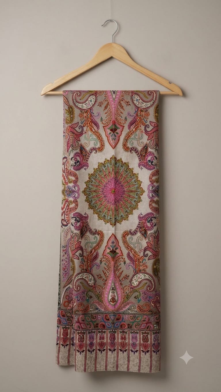 Pure silk by wool stole