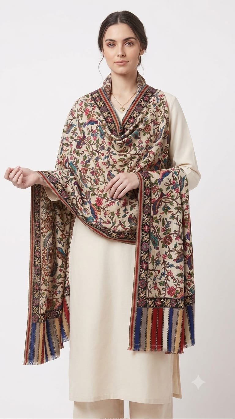 Pure silk by wool stole