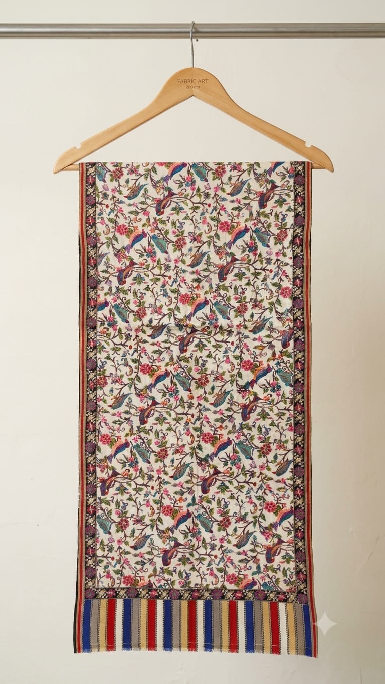 Pure silk by wool stole