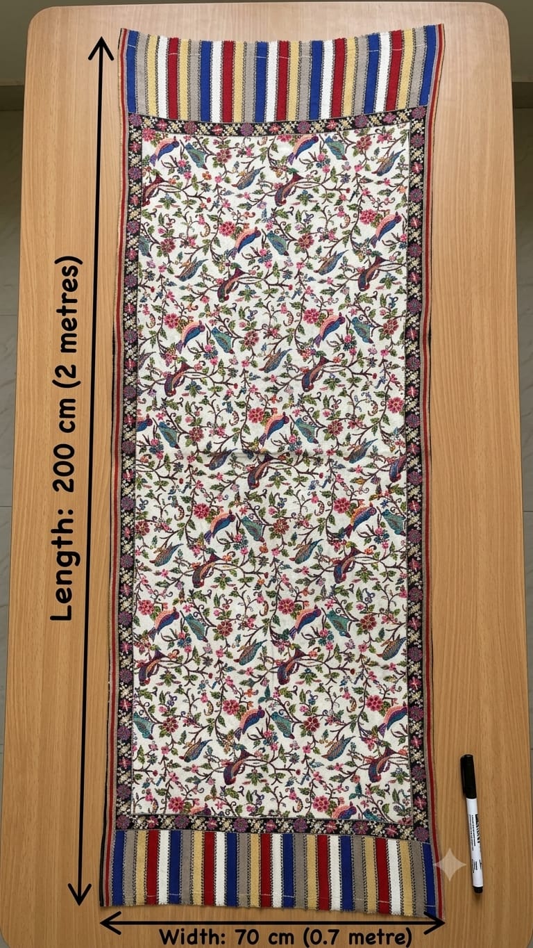 Pure silk by wool stole